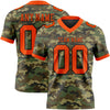 Maxcorners Custom Camo Orange-Black 3D Pattern Salute To Service Authentic Football Jersey LM2605