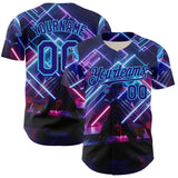 Maxcorners Custom Black Gold 3D Pattern Design Outer Space Starships American Flag Premium Baseball Jersey LM0210