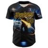 Maxcorners Custom White Royal-Red 3D American Flag Premium Baseball Jersey LM0210