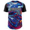 Maxcorners Custom Black White 3D Pattern Design Burner Costumes Lava Premium Baseball Jersey LM0210
