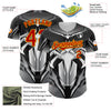 Maxcorners Custom Black Red-Yellow 3D Pattern Design Burner Costumes Mecha Premium Baseball Jersey LM0210