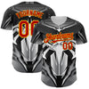 Maxcorners Custom Black Red-Yellow 3D Pattern Design Burner Costumes Mecha Premium Baseball Jersey LM0210