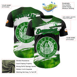 Maxcorners Custom Black Grass Green-White 3D Pattern Design Boston Cityscape Stamp Premium Baseball Jersey LM0210
