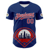 Maxcorners Custom Blue Cardinal-White 3D Urban City Edition Sports Premium Baseball Jersey LM0210