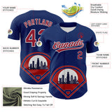 Maxcorners Custom Blue Cardinal-White 3D Urban City Edition Sports Premium Baseball Jersey LM0210