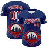 Maxcorners Custom Blue Cardinal-White 3D Urban City Edition Sports Premium Baseball Jersey LM0210