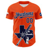 Maxcorners Custom Orange Navy Silver-White 3D Urban City Edition Sports Premium Baseball Jersey LM0210