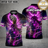 Maxcorners Dart Shirt Glowing Statue Of Liberty Skull Design Multioptions Personalized Name, Team Name Unisex 3D Shirt (4 Colors)