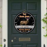 Maxcorners Sika Deer Halloween Wooden Sign