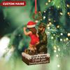 Maxcorners Personalized Funny Hunter Couple Acrylic Ornament - Custom Name Christmas Gift for Him or Her LM0411