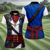 Maxcorners Caribbean Pirate Golf Shirt, Classic Buccaneer Captain Uniform, Golf Shirt For Women LM1507