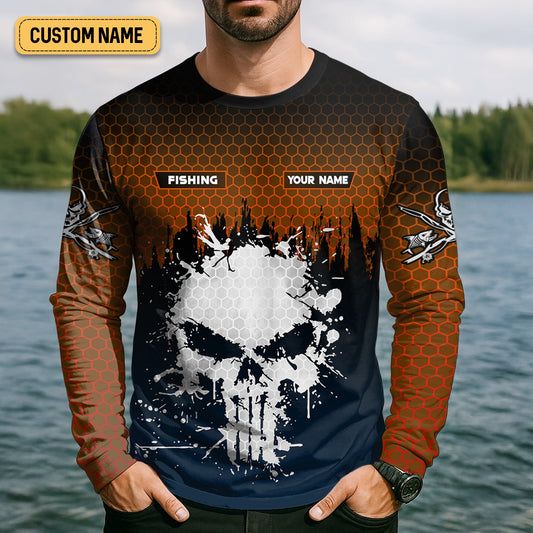 Maxcorners Fishing Saved Me From Being A Pornstar Hexagon Pattern SPF Shirt, Funny Fishing Shirt, Gift For Fisherman