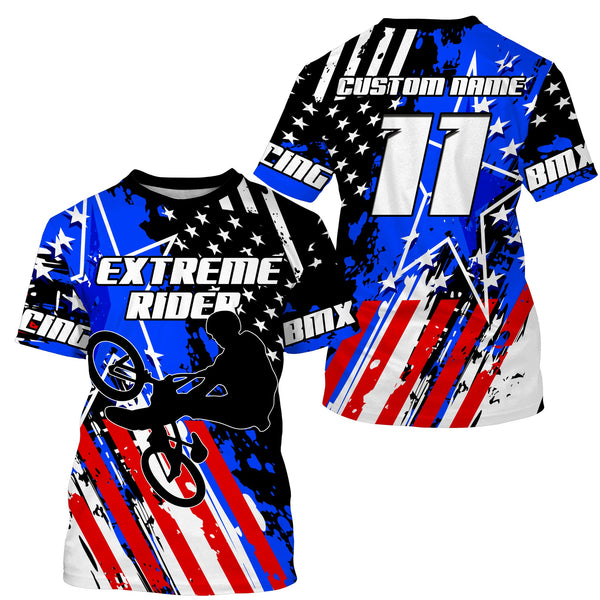 Maxcorners American Bike Cycling Customize Name 3D Shirts