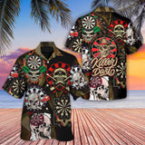 MaxCorners Darts Skull Killer Hawaiian Shirt