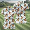 Maxcorners Funny Bigfoot Carrying Hot Dog Float Beach Golf Polo Shirt, Hawaiian Golf Shirt, Golf Apparel For Women LM1507