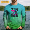 Maxcorners Crappie Mood Green Blue Neon Fishing UPF Shirts, Funny Fishing Shirt, Gift For Fisherman