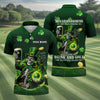 Maxcorners Irish Skull Leprechaun Hat Dark Beer Green St Patrick's Day Polo Shirts For Men, Golf Shirts For Men