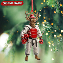 Maxcorners Custom Name Deer Karate Ornament, Taekwondo Christmas Gift Decor

 LM0411