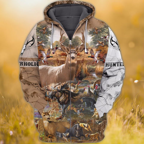 Maxcorners Custom Name Hunting Mule Deer Shirt 3D All Over Printed Clothes