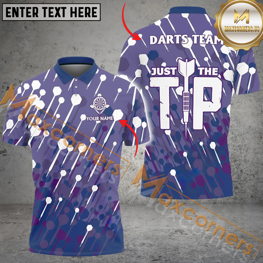 Maxcorners Darts Arrow Pattern Mutilcolor Options Personalized Name, Team Name 3D Polo Shirt