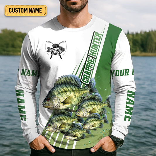 Maxcorners Crappie Hunter, Fishing UPF Shirts, Men Button Down Shirt, Presents For Fishermen, Mens Casual Shirts