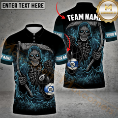 Maxcorners Billiard Ball 8 And Ball 10 Reaper Multicolor Options Personalized Name, Team Name 3D Shirt