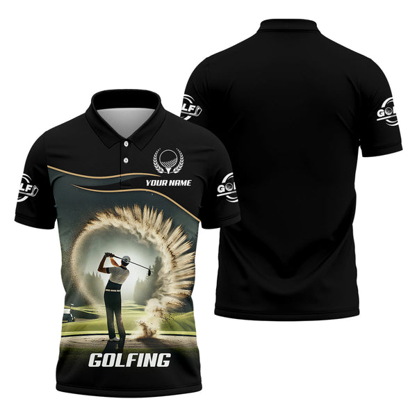 Maxcorners Custom Elite Golfer Golf Polo Shirt, Gift For Golfers, Mens Golf Gift