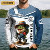 Maxcorners Largemouth Bass Fishing Team Shirt, UV Protection Shirt, Fishing Jersey, Men Long Sleeve Shirt