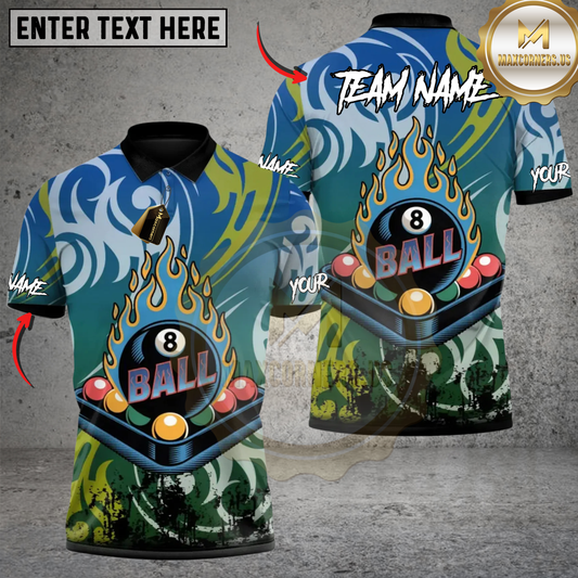 Maxcorners Billiards Firestorm Pin Crusher Personalized Name 3D Unisex Shirt