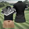 Maxcorners Personalized Hairy Beer Belly Golf Polo Shirt, Women's Golf Polo, Ladies Golf Top LM1507