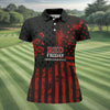 Maxcorners Red Friday American Flag Poppy Polo Shirt, Women’s Golf Apparel, Printed Golf Shirt LM1507