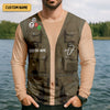 Maxcorners Fishing Vest Shirt, Personalized Fishing Shirt, Fishing UPF Shirts, Custom Fishing Shirt, Fishing Gift for Men