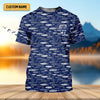 Maxcorners Personalized Baitfish Fishing Shirt With Custom Name, UPF Long Sleeve Shirts, Fishing Shirt, Fishing Shirts For Men