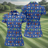Maxcorners Blue Custom Photo Golf Icons Polo Shirt, Women’s Golf Polo, Performance Golf Shirt LM1507