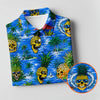 Maxcorners Pineapple Skull Island Ocean Hawaiian Golf Shirt, Hawaiian Golf Shirt, Golf Tops For Women LM1507
