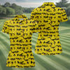 Maxcorners Yellow Sunglasses Rubber Duck Hawaiian Golf Shirt, Hawaiian Golf Shirt, Golf Tops For Women, Printed Golf Shirt LM1507