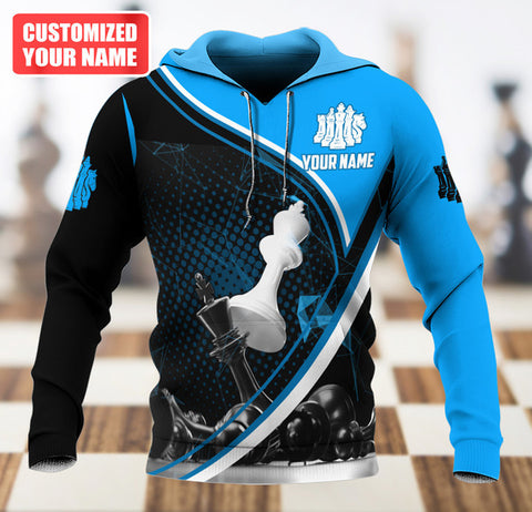 Maxcorners Strategic Moves Chess Customized Name 3D Shirt
