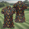 Maxcorners Retro Bigfoot Monkey Guitar Boombox Golf Shirt, Ladies Golf Shirts, Womens Golf Tops, Performance Golf Shirt LM1507
