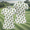 Maxcorners St Patrick's Day Leprechaun Golf And Beer Golf Pose Shamrock Golf Shirt, Golf Shirt For Women