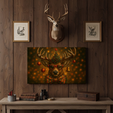 Maxcorners Deer Christmas Party 3D Wrapped Canvas