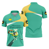 Maxcorners Master Tournament Custom Men's Golf Polo Shirt, Golf Gifts For Dad