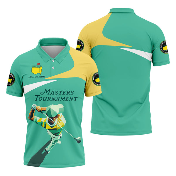 Maxcorners Master Tournament Custom Men's Golf Polo Shirt, Golf Gifts For Dad
