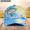 Maxcorners Fishing Blue Lake Pattern Personalized Cap (13 Breeds)
