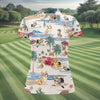 Maxcorners Cute Corgi Beach Vacation Tropical Golf Polo Shirt, Golf Shirts For Women, Women's Golf Apparel LM1507