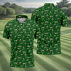 Maxcorners St Patrick's Day Leprechaun Character Golf And Beer Green Golf Shirt, Fun Golf Shirts For Men, Polo For Men