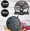 Maxcorners Custom Name American Flag Deer Hunting Metal Sign WITH LED/WITHOUT LED Light Rustic Lodge Wall Decor LM0110