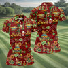 Maxcorners Women's Tropical Santa Surf Shack Golf Shirt, Christmas Golf Shirt, Women’s Golf Apparel LM1507