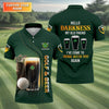 Maxcorners Hello Darkness My Old Friend Golf And Beer St Patrick's Day Green Golf Tops For Men, Golf Shirts For Men