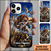 Maxcorners Duck Hunting German Shorthaired Pointer American Flag Marsh Adventure Personalized Name 3D Phone Case - Chocolate Labrador Retriever