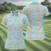 Maxcorners Tropical Cocktail Drinks Pattern Golf Shirt, Women’s Golf Apparel, Golf Tops For Women LM1507